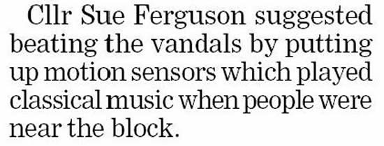Classical music to deter vandals