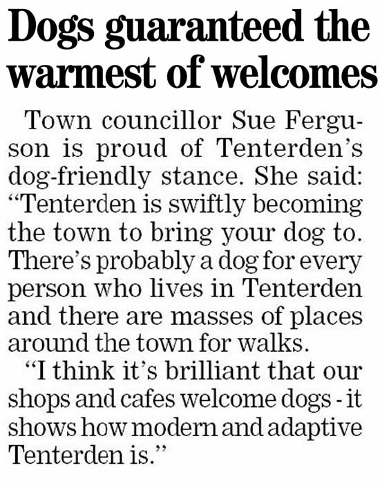 Tenterden dog friendly town