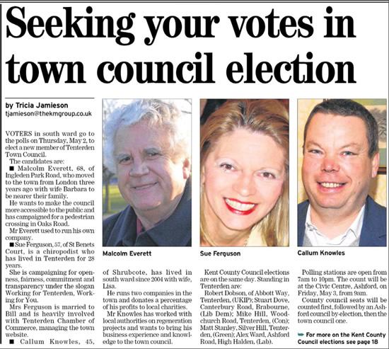 Tenterden South Ward Election 2013