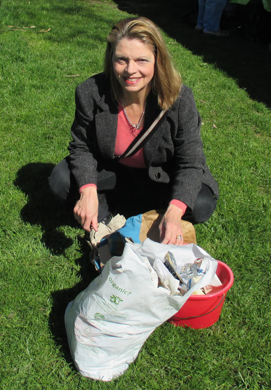 Sue Ferguson at Tenterden Clean up Day