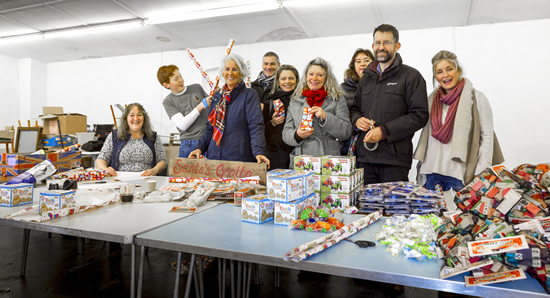 Present wrapping for Santas Grotto