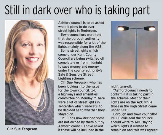 Safe and Sensible lighting kent county council