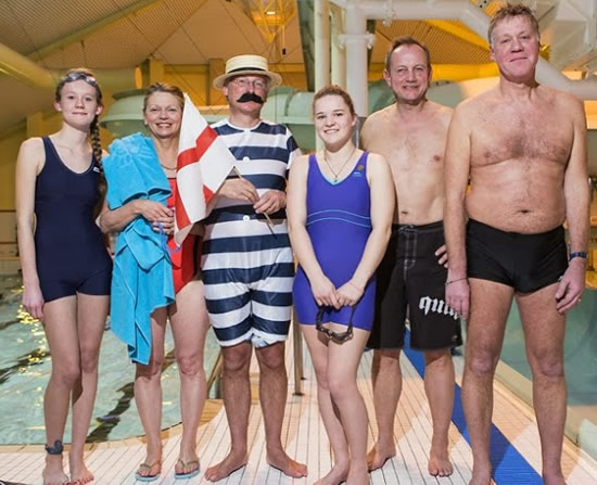 Sue Ferguson Tenterden Town Council swimming team
