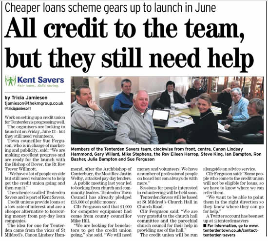 Tenterden Savers launching June