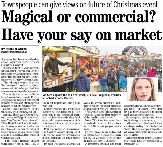 Christmas Market feedback