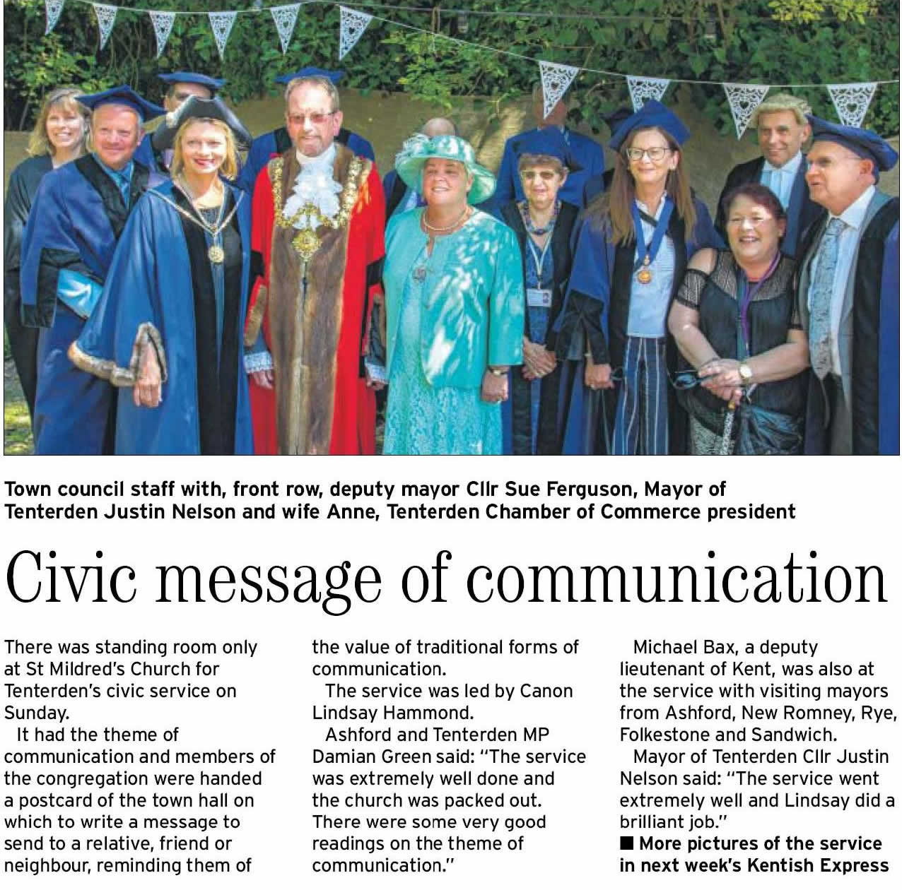 Civic Service and Mayors Sunday 2017