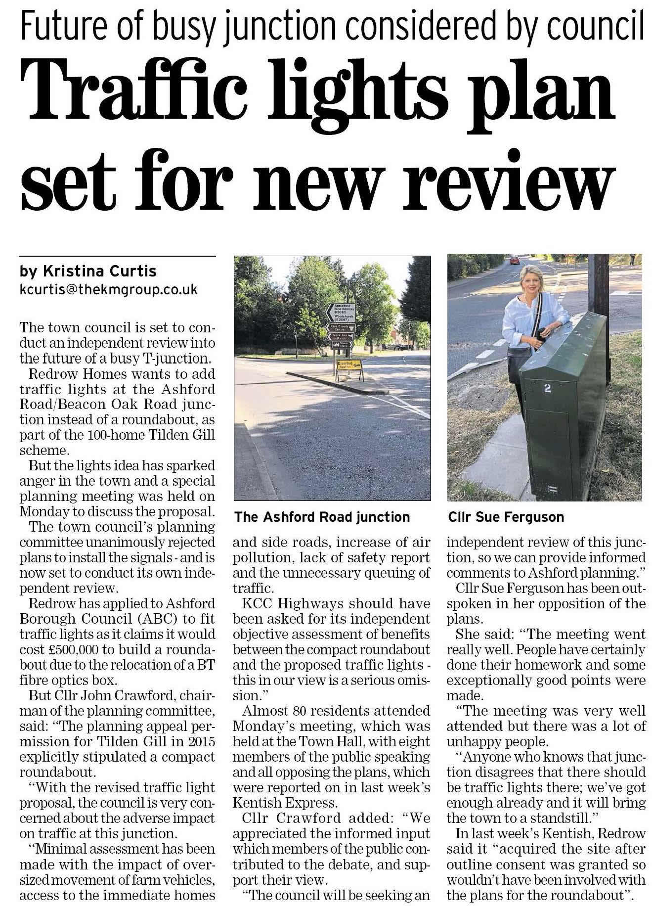 Beacon Oak Road A28 Junction Tenterden