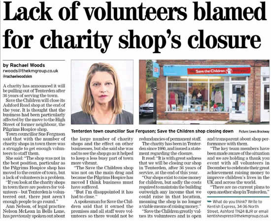 Charity Shops in Tenterden