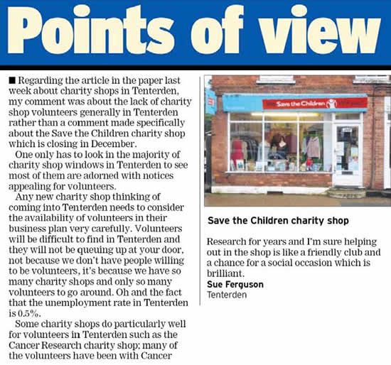 Charity Shops - comment