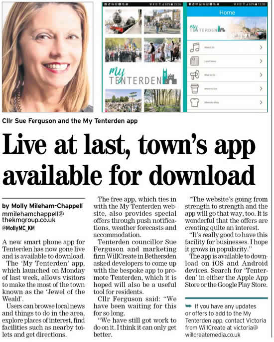 The Tenterden app is live
