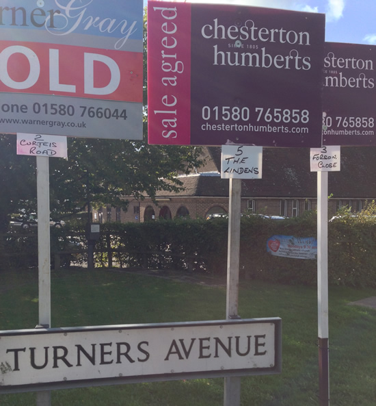 Estate Agent Boards Turners Avenue